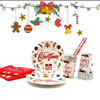 Custom Christmas Eco Friendly Biodegradable Compostable Plates Disposable Paper Pulp Plates