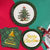 Share to Christmas themed party tableware Set Disposable high quality paper cups paper plates bronzing party supplies