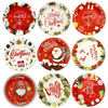 Custom Christmas Eco Friendly Biodegradable Compostable Plates Disposable Paper Pulp Plates