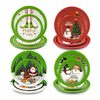 Share to Christmas themed party tableware Set Disposable high quality paper cups paper plates bronzing party supplies