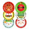 Share to Christmas themed party tableware Set Disposable high quality paper cups paper plates bronzing party supplies