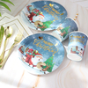 Merry Christmas Paper Plate Tableware Supplies Disposable Christmas Party Plates Dinnerware for Holiday New Year