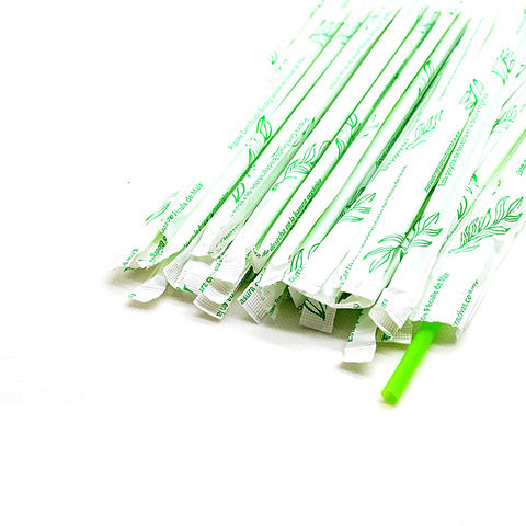 Biopoly 100% Biodegradable Compostable Plastic Pla Red Straight Straws Food Grade