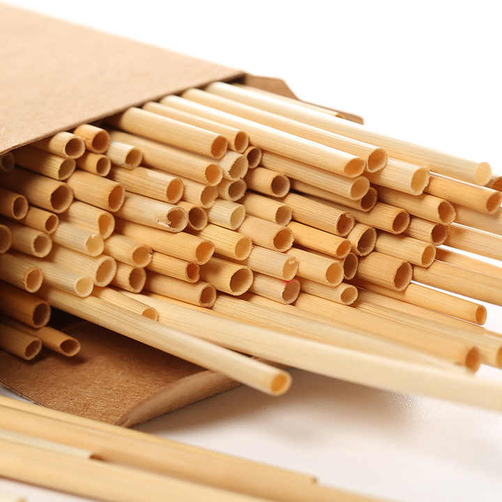 Natural Biodegradable 6mm Diameter Wheat Straw PLA Straws Disposable Water Beverage Coffee Juice Straws for Parties and Bars