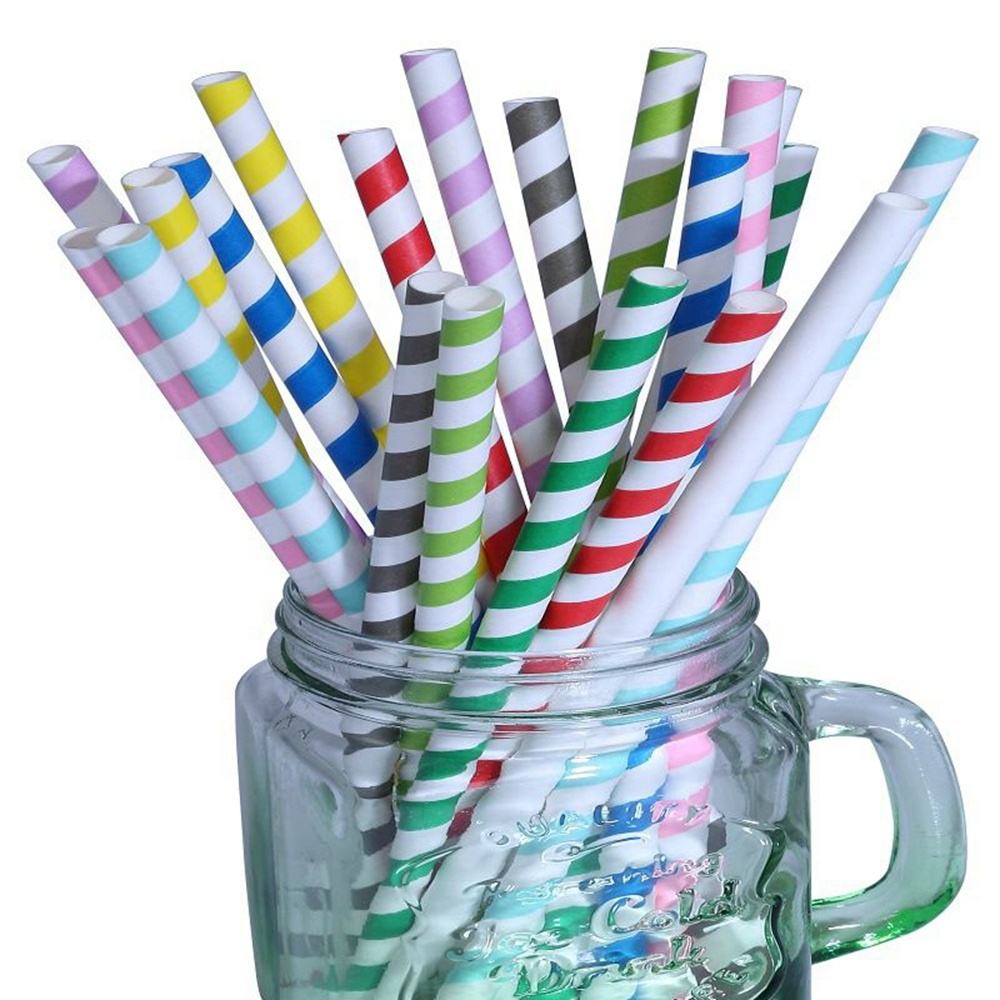 Factory Eco-friendly Environmental Straw Wrapping Paper Disposal Paper Straw Different Color Paper Straw
