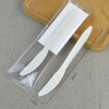 Custom White Disposable PLA Plastic Cutlery Soup Spoon Fork Knife for Dinner Takeaway Parties