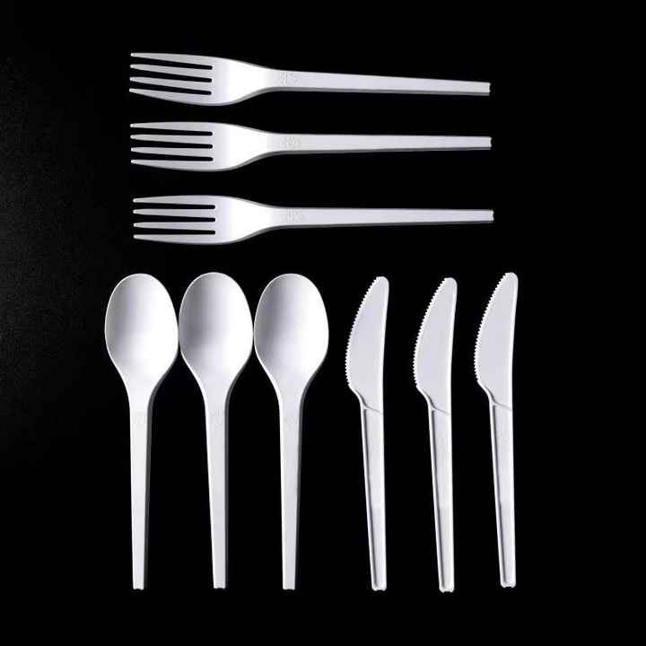 Custom Disposable Tableware Dinnerware Cutlery Disposable Cutlery Set Birthday Party Biodegradable Wedding Picnic PLA Tableware
