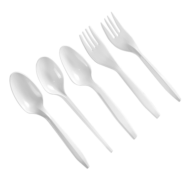 Factory Custom Restaurant Disposable Spoon and Fork Cutlery Package Plastic Takeaway Cutlery Set