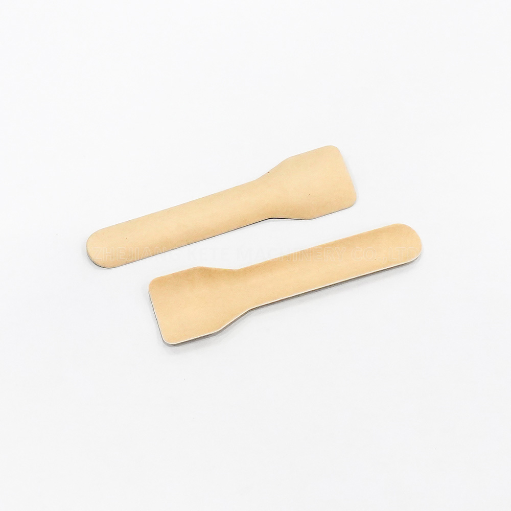 Disposable Paper Spoon for Ice Cream Naturally Degradable Paper Cup Spoon