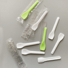 Individually Wrapped Cutlery Disposable Small Spoon Pla Colorful Ice Cream Tasting Spoons for Party