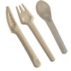 Wholesale Compostable Biodegradable Disposable Bagasse Sugarcane Pulp Cutlery Knife Fork Spoon