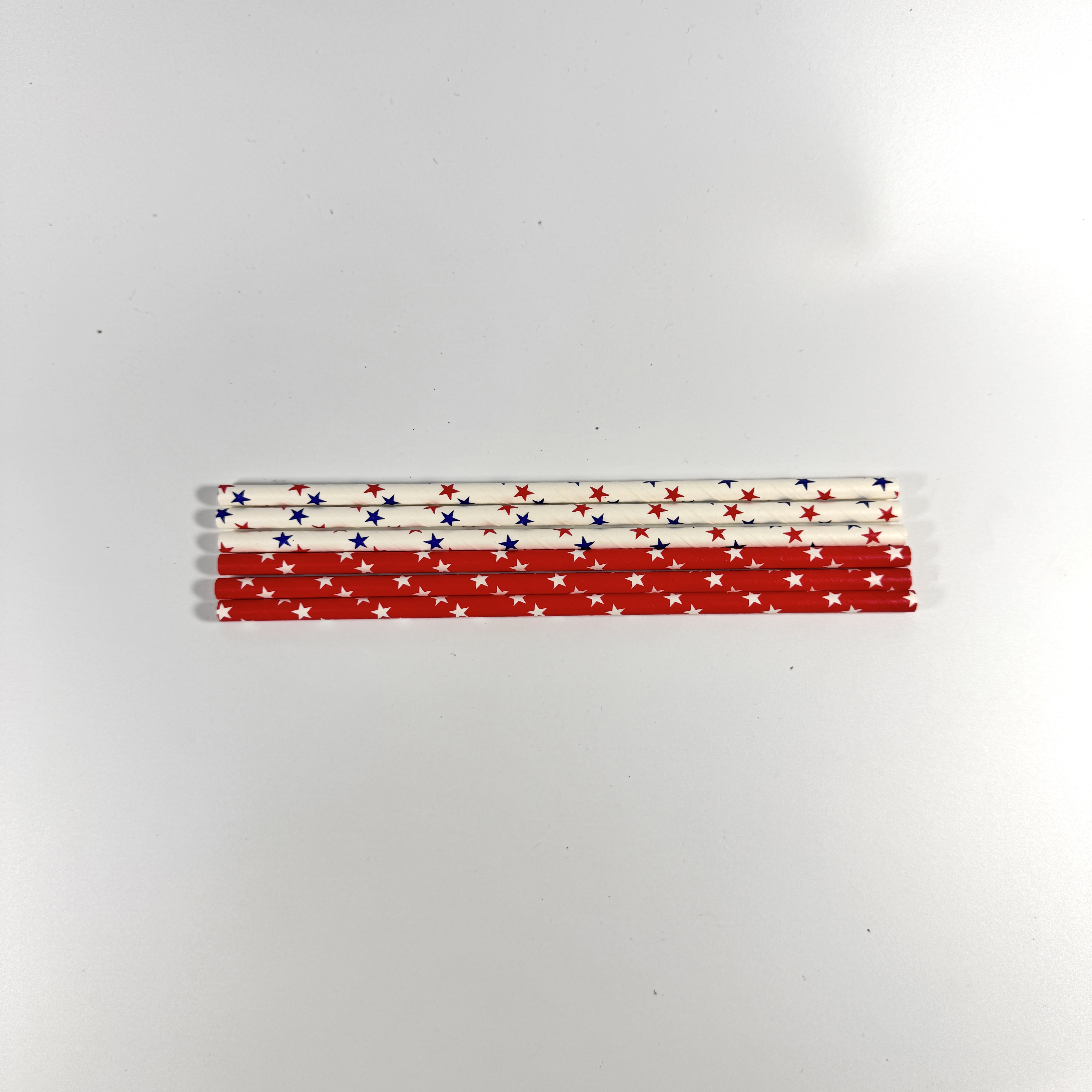 Custom Patterned Eco-Friendly Disposable Colorful Bio-Degradable Stars Custom Paper Straws Accessory for Drinks