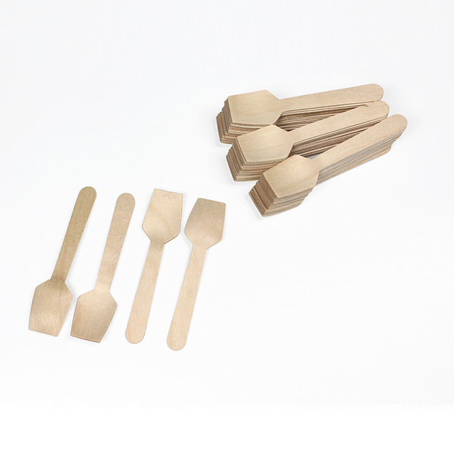 Eco Friendly Hot Sale Biodegradable Disposable Wooden Ice Cream Spoon with Customized