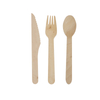 High Quality 100% Eco Friendly Wood Disposable Cutlery Set Wooden Cutlery Set Travel Kit Spoons Forks Knives