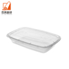 750ml American Style Disposable Plastic PP Box With Lid Rectangular Shape Salad Container