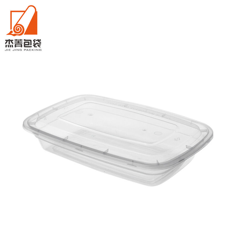 750ml American Style Disposable Plastic PP Box With Lid Rectangular Shape Salad Container