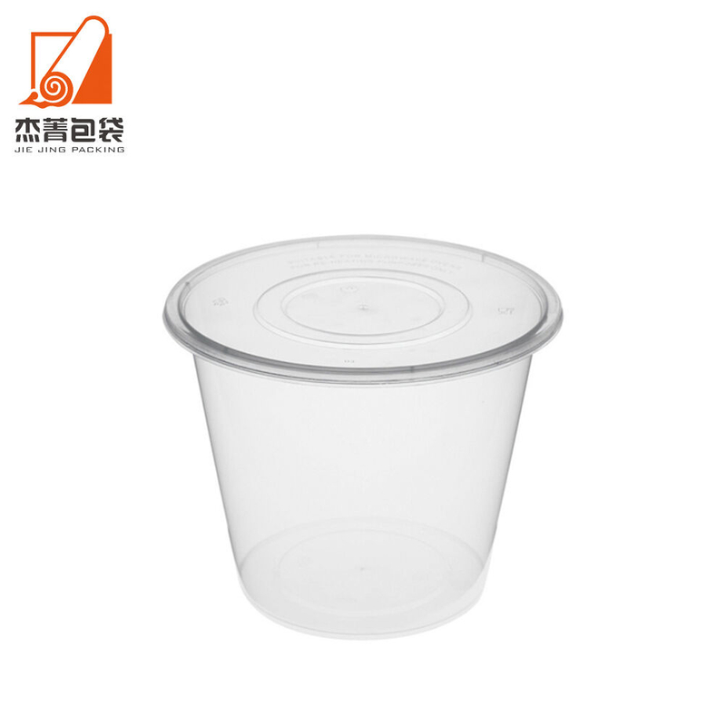 2000ml Disposable Transparent Thickened Round Plastic Fast Food Bowl with for To-Go Boxes