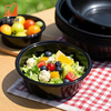 Microwave Round Food Containers Safe Plastic Takeout Food Rice Soup Bowl Lunch Boxes