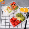 Disposable Food Grade Plastic Food Container Kitchen BPA Free Transparent Plastic Meal Container with Lid