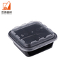 Wholesale Plastic Food Grade Container Bento Packaging Take Away Disposable square Lunch Box