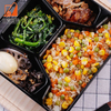 4 Compartments Deli Snack Meal Packing Disposable Container Takeaway Plastic Food Box