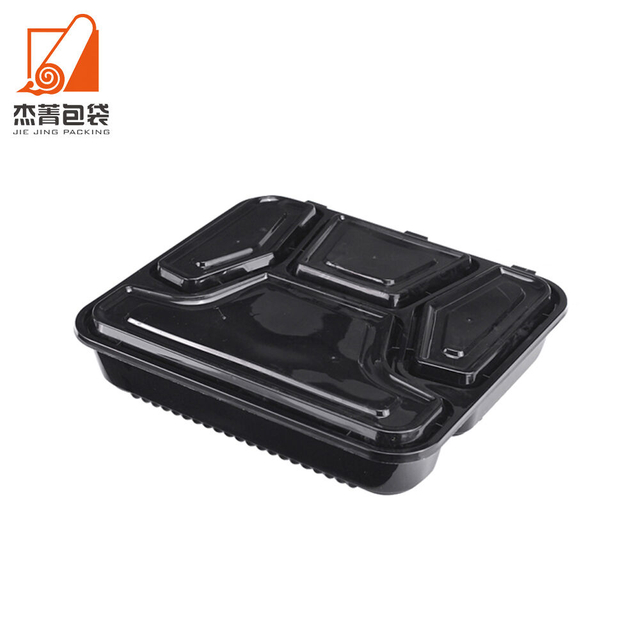 High Quality Microwavable Meal Prep Containers Disposable 4 Compartment Bento Plastic Food Take Away Lunch Box