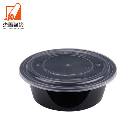 Y1000 ML Restaurant Rectangle Round Take Away Food Container Prep Plastic Disposable to Go Containers with Lids