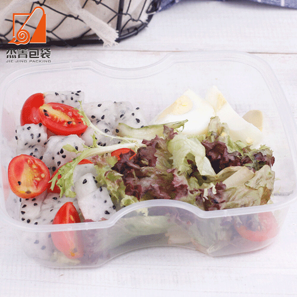 American Style Black Square Disposable Plastic Takeaway Packaging Box Inner Liner