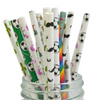 Factory Supplier Price Biodegradable colored paper straws can be used for party and wedding decorations Animal pattern straws