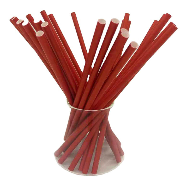 Factory OEM Degradable PLA thick straw disposable high temperature resistant independent packaging milk tea straw