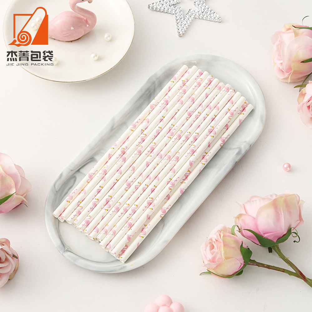 Factory price Drink straw 100% biodegradable straw Beverage paper straw Colored striped straw