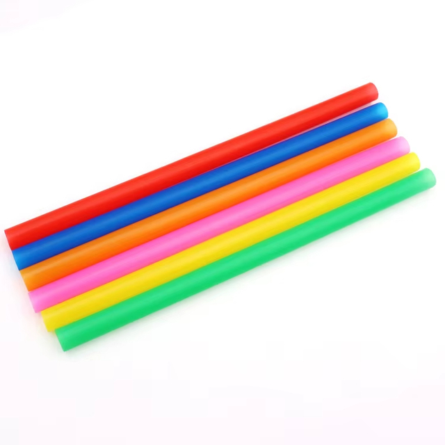 Colorful Disposable Flexible Plastic Straws Beverage Juice Creative Design Individually Wrapped Plastic Drinking Straws