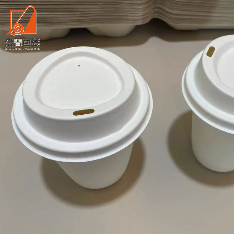 2024 Cheap Disposable environmentally friendly biodegradable 100% corn starch disposable coffee cup lid can be customized