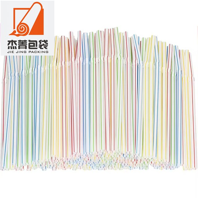 Eco-Friendly Disposable Plastic Straws Bendable and Flexible Juice/Milkshake Straw Telescopic Design PP Material