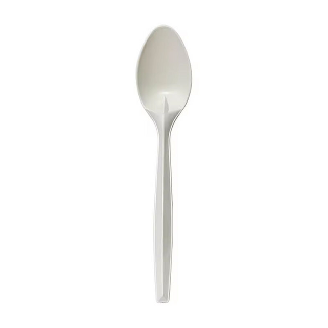Takeaway Food Party Eco-Friendly Dinnerware Cornstarch Cutlery Milky White Color Biodegradable Cutlery Disposable Spoons