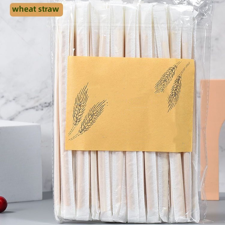 2024 high quality wholesale plastic free reed grass wheat straw for milk tea drinking