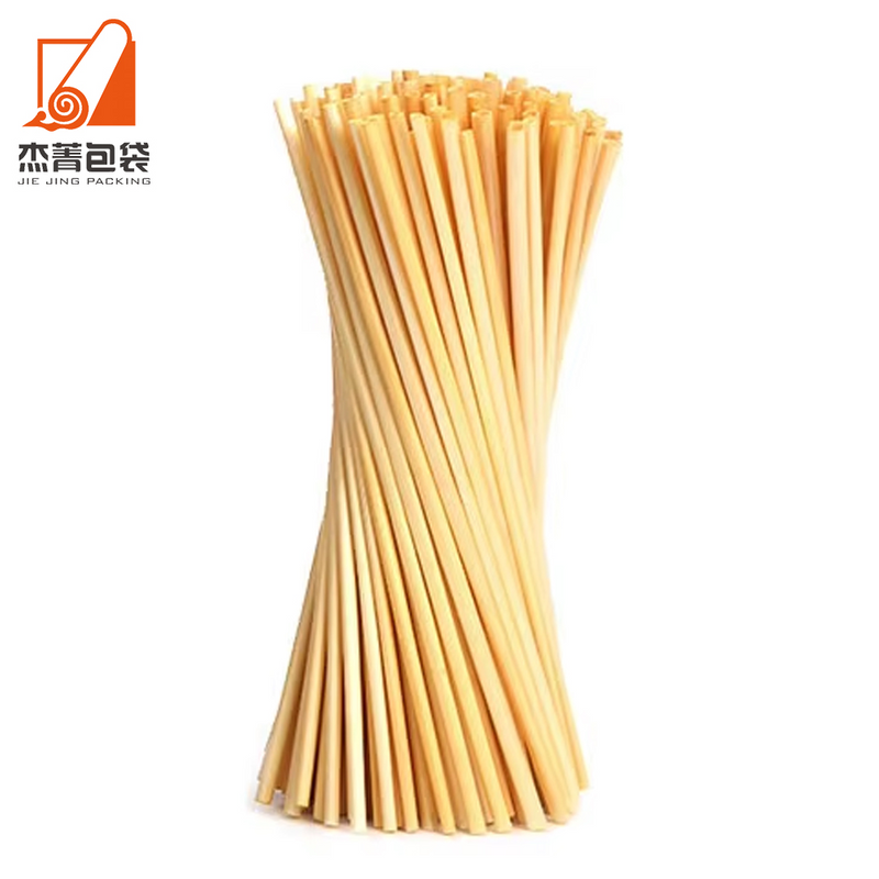 New eco friendly 100 biodegradable grass disposable wheat drink tube straw custom individually wrapped wheat straws