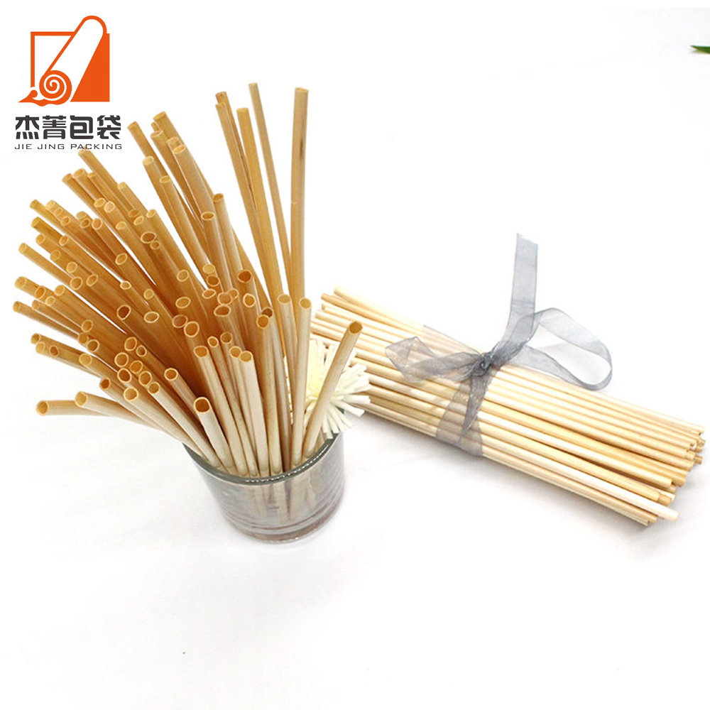 Customized straw drinking eco friendly wheat straws with design