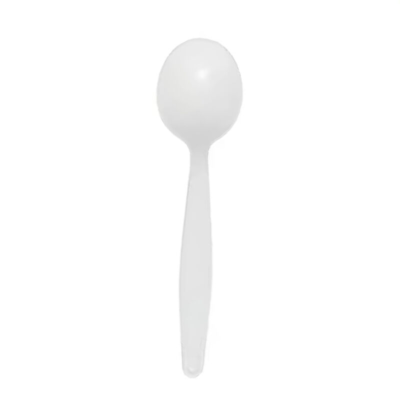 Hot Sale Stocked Biodegradable Disposable Cornstarch Soup Spoon Cutlery Set Spoon for Party