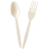 Wholesale biodegradable corn starch plastic knife fork spoon eco- friendly plastic cutlery compostable plastic tableware