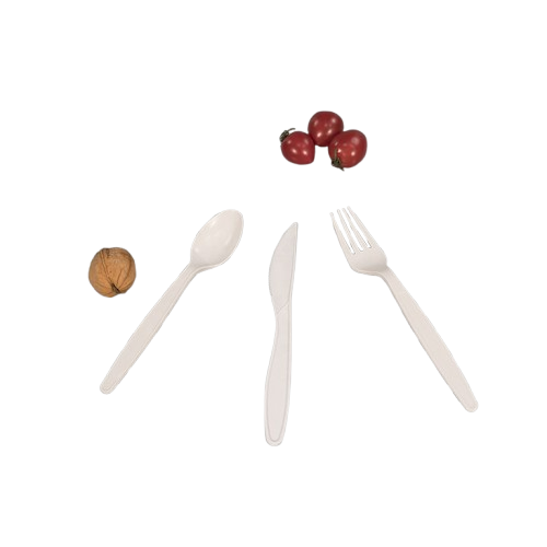 7 inch heavy duty disposable bio plastic biobased cornstarch spoon