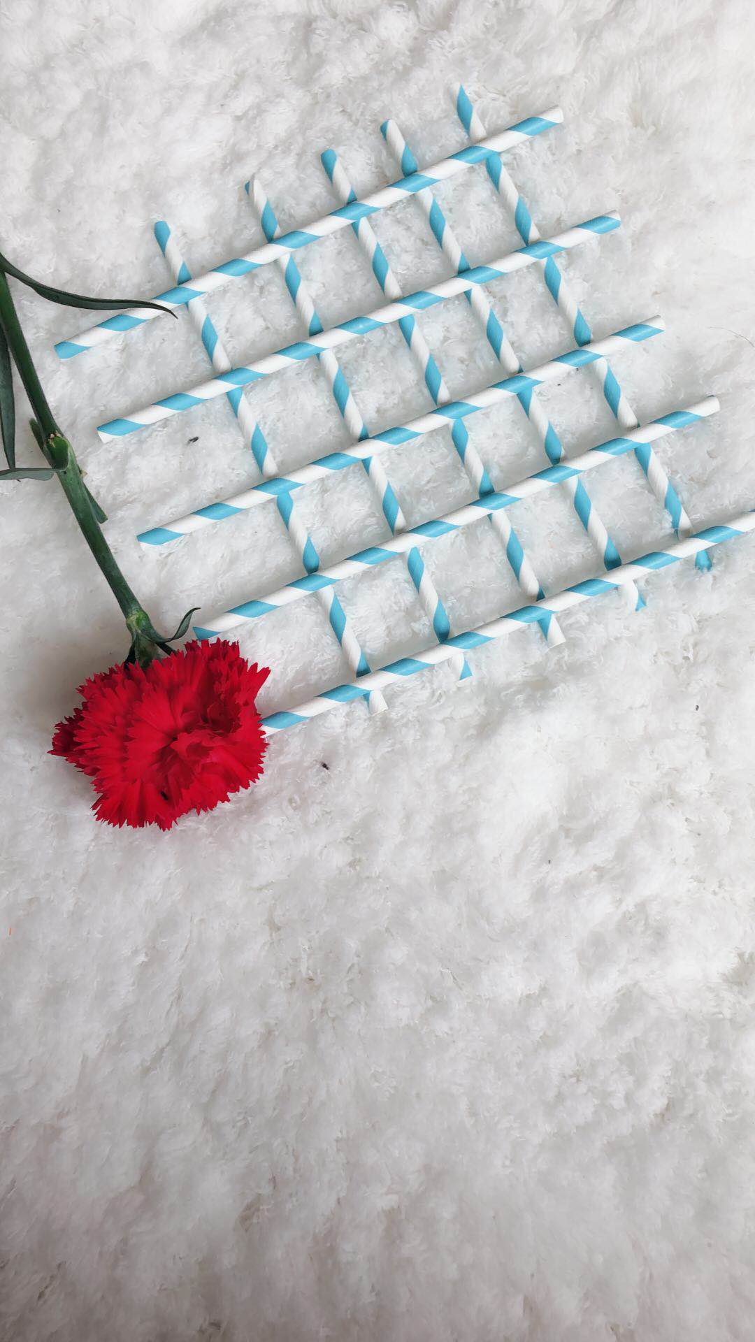 Biodegradable Disposable Printing Drinking Straws with Printed Design Patterns Wrapped Juice Straw