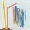 Custom size PLA Bendable Straws Colorful Disposable Flexible Drinking Straws Compostable Biodegradable Party Straws Free samples