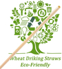 New arrival high quality hot selling premium eco-friendly nature wheat drinking straw set