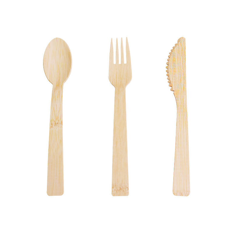 Portable Natural Biodegradable Disposable Food Grade Bulk Cutlery Set Paper Pulp Paper Spoon Knife Fork