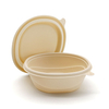 Disposable Customized Sugarcane Bagasse Bowl With Lid Food Container Cup For Beverage Packaging