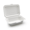 Eco Friendly Biodegradable Food Packing Container Pulp Burger Box Clamshell tableware set bagasse takeaway box
