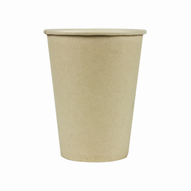 Biodegradable Disposable Printed Design Compostable Bamboo Pulp Paper Cups with lids