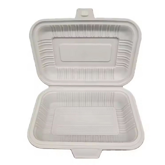 Bio-Based 6.5 Inch Takeaway Biodegradable Cornstarch Catering Lunch Food To Go Box Container Disposable Food Takeaway Packaging