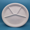 Disposable 12 Inch 4 Compartment Corn Starch Biodegradable Food Serving Plates For Fast Food Fruits